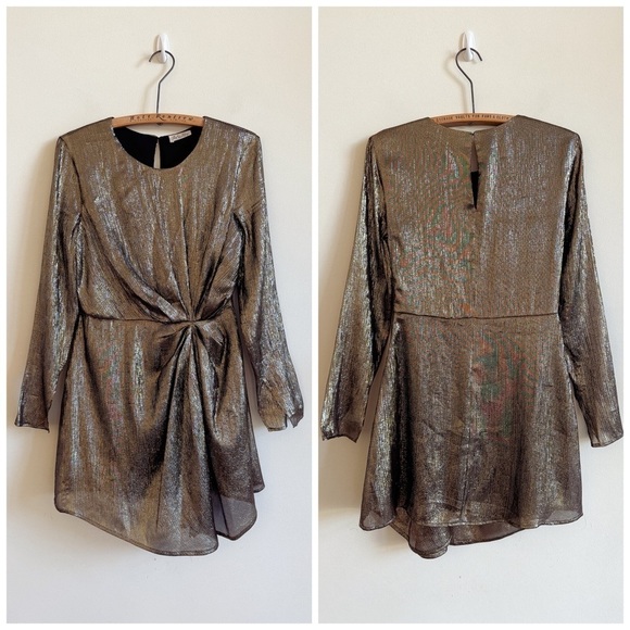 LOVESHACKFANCY • Allegra Dress in Gold - Picture 3 of 15